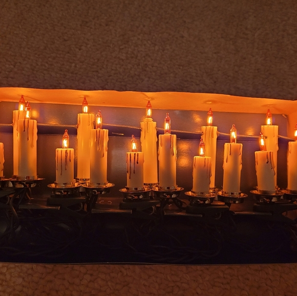 Kurt Adler 15 Light Set Holiday Christmas 3 Candle Cluster Clip On String Lights - Picture 10 of 11